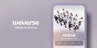 WeverseのAKB48コミュニティの告知ビジュアル。