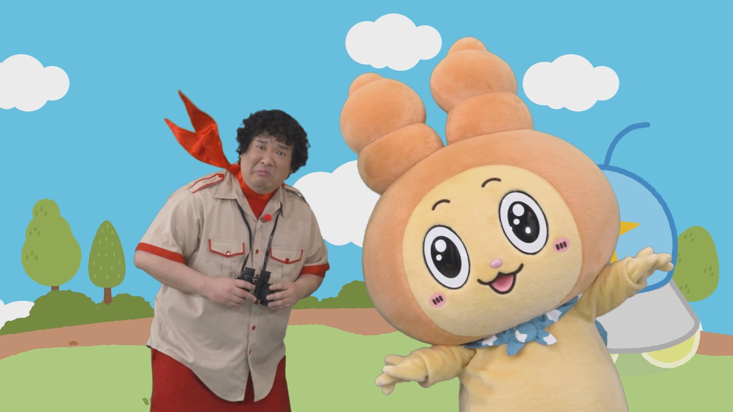 たいいく にいちゃん（左）とりろりろ（右）。 (c)ytv