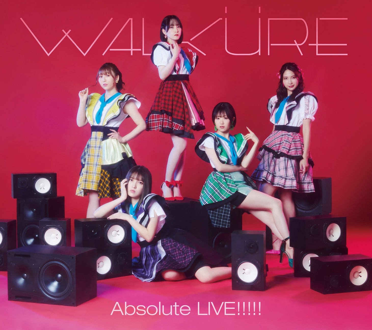 ワルキューレ「『マクロスΔ』ライブベストアルバム『Absolute LIVE!!!!!』」完全生産限定盤 / 初回限定盤ジャケット