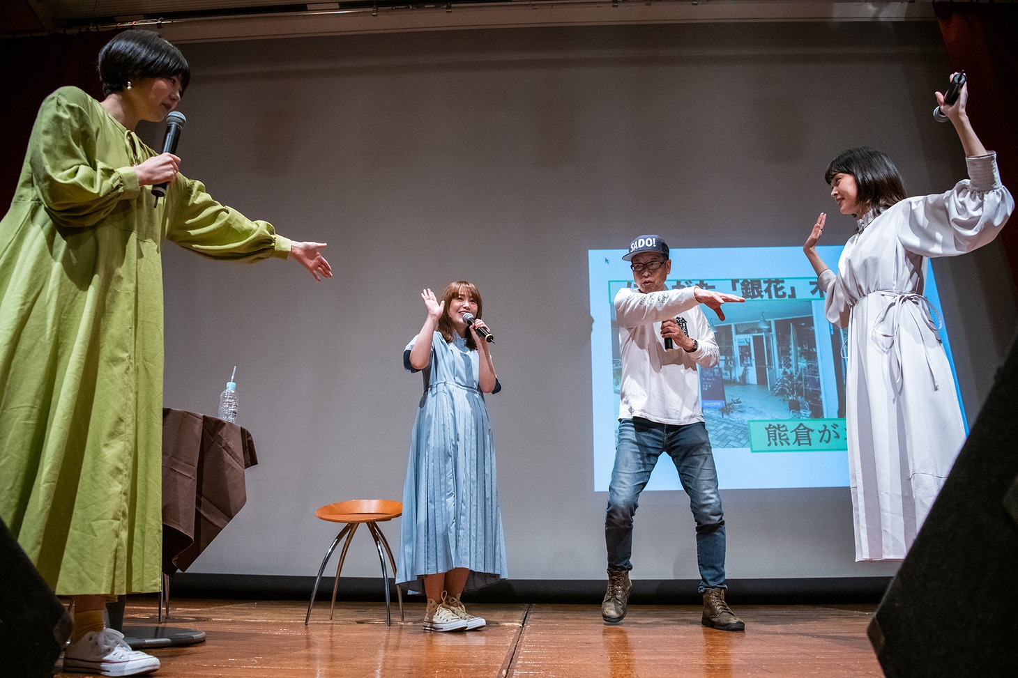 必死で新潟の地理を再現しようとするNegiccoと熊さん。
