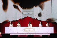 LE SSERAFIM「UNFORGIVEN」メディアショーケースの様子。(c)(P)&(C) SOURCE MUSIC