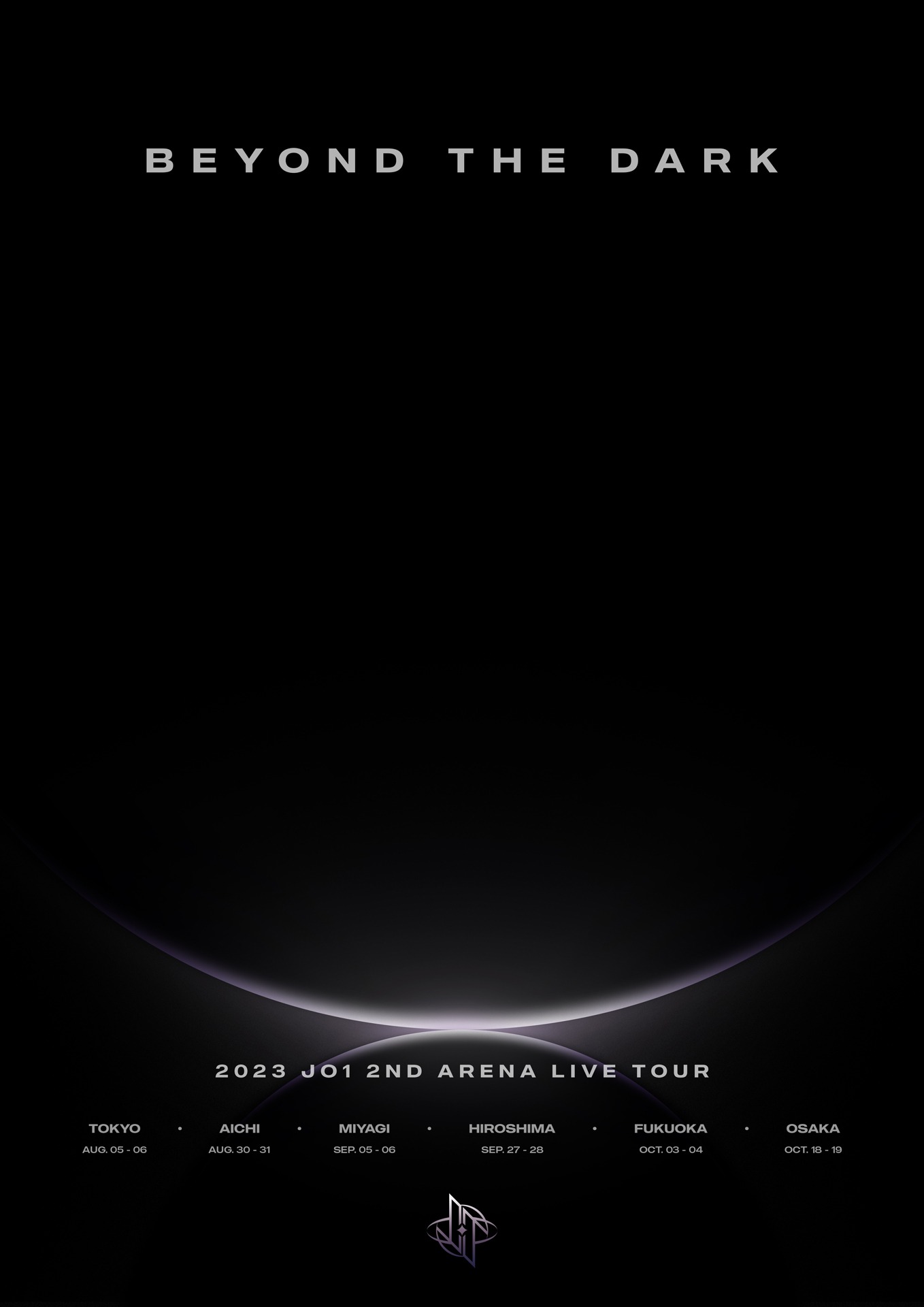 「2023 JO1 2ND ARENA LIVE TOUR ‘BEYOND THE DARK’」ティザービジュアル