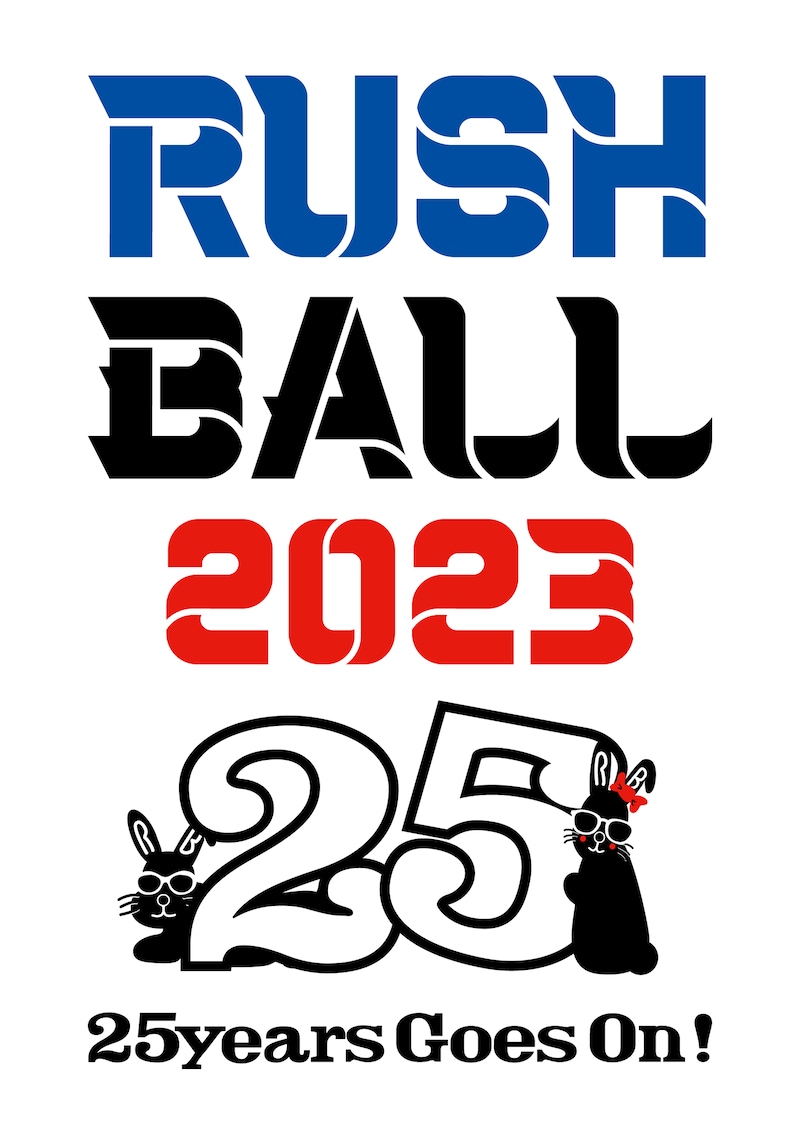 「RUSH BALL 2023 25years Goes On! 」ロゴ