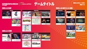 「DreamHack Japan 2023 Supported by GALLERIA」ゲームタイトル一覧