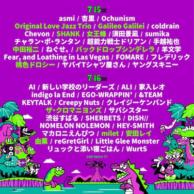 「JOIN ALIVE 2023」出演者ラインナップ