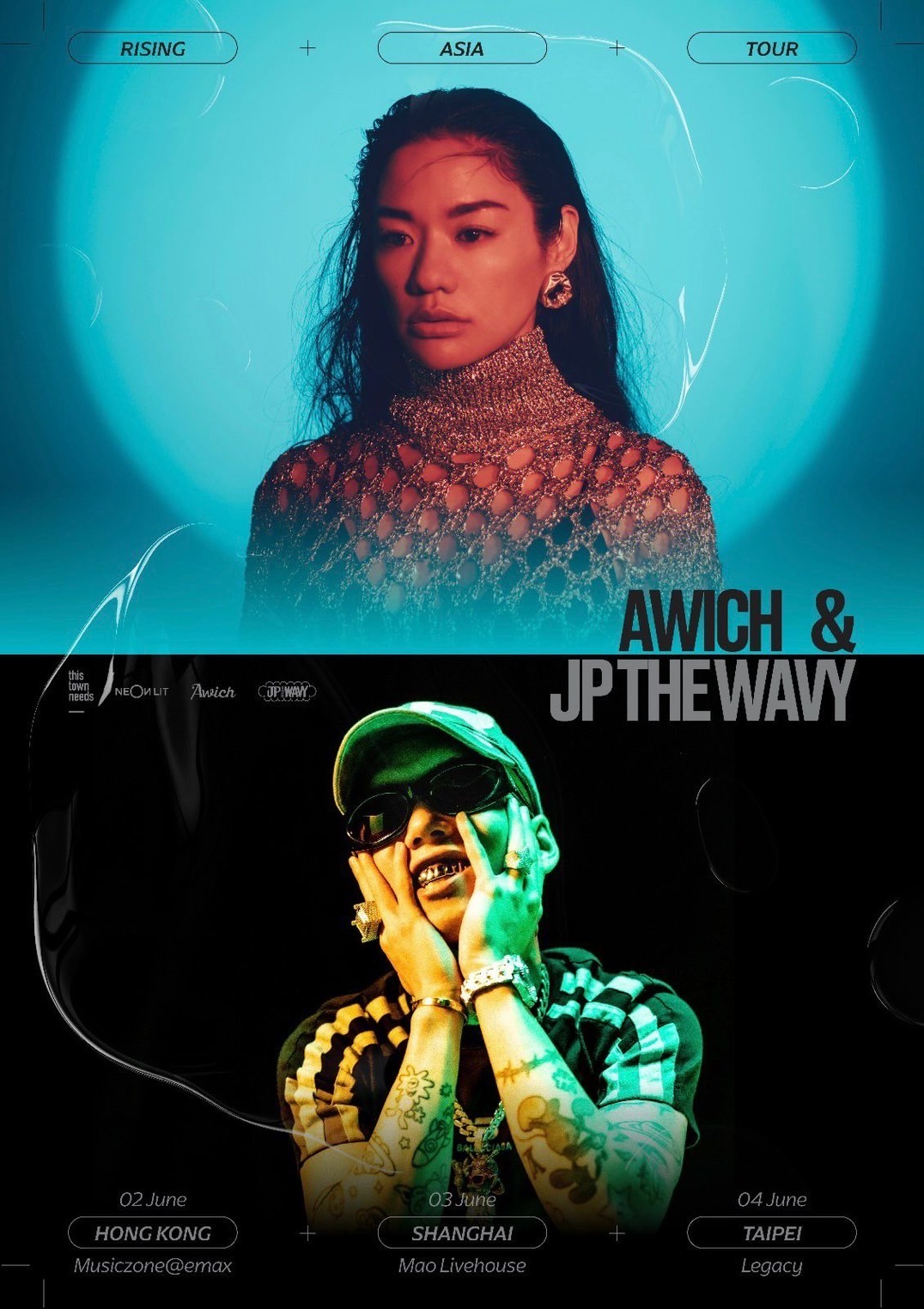 「Awich & JP THE WAVY『Asia Rising Tour』」告知画像