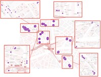 ミュージアムポスターの展開エリアマップ。