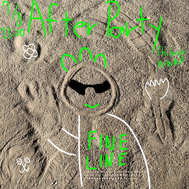 「パソコン音楽クラブ アルバムリリースパーティー2023『FINE LINE』～Green Boy Festival～　アフターパーティー」フライヤー