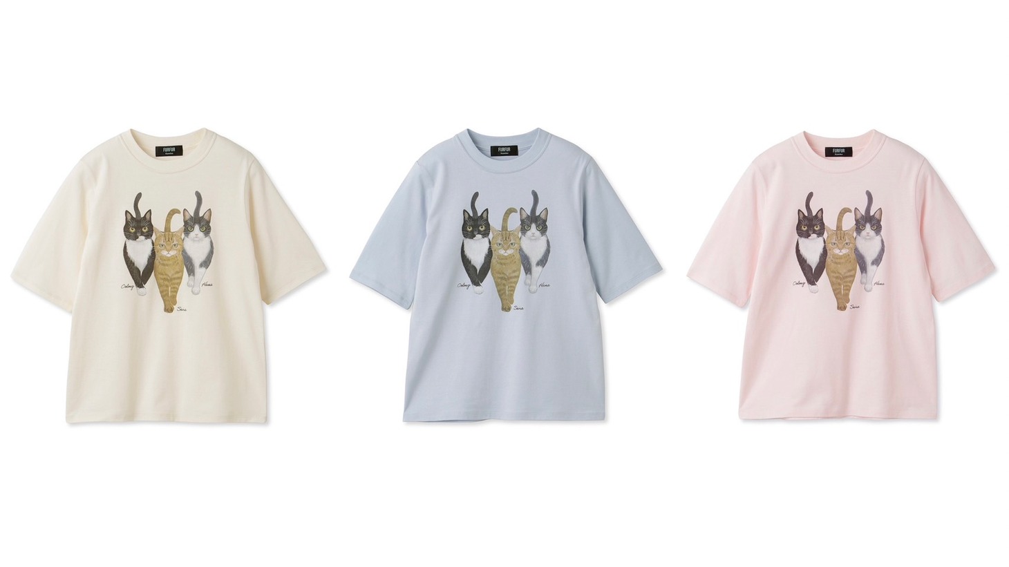 トリプルキャットイラストTシャツ（8800円）