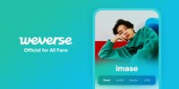 imaseのWeverse公式コミュニティの告知ビジュアル。