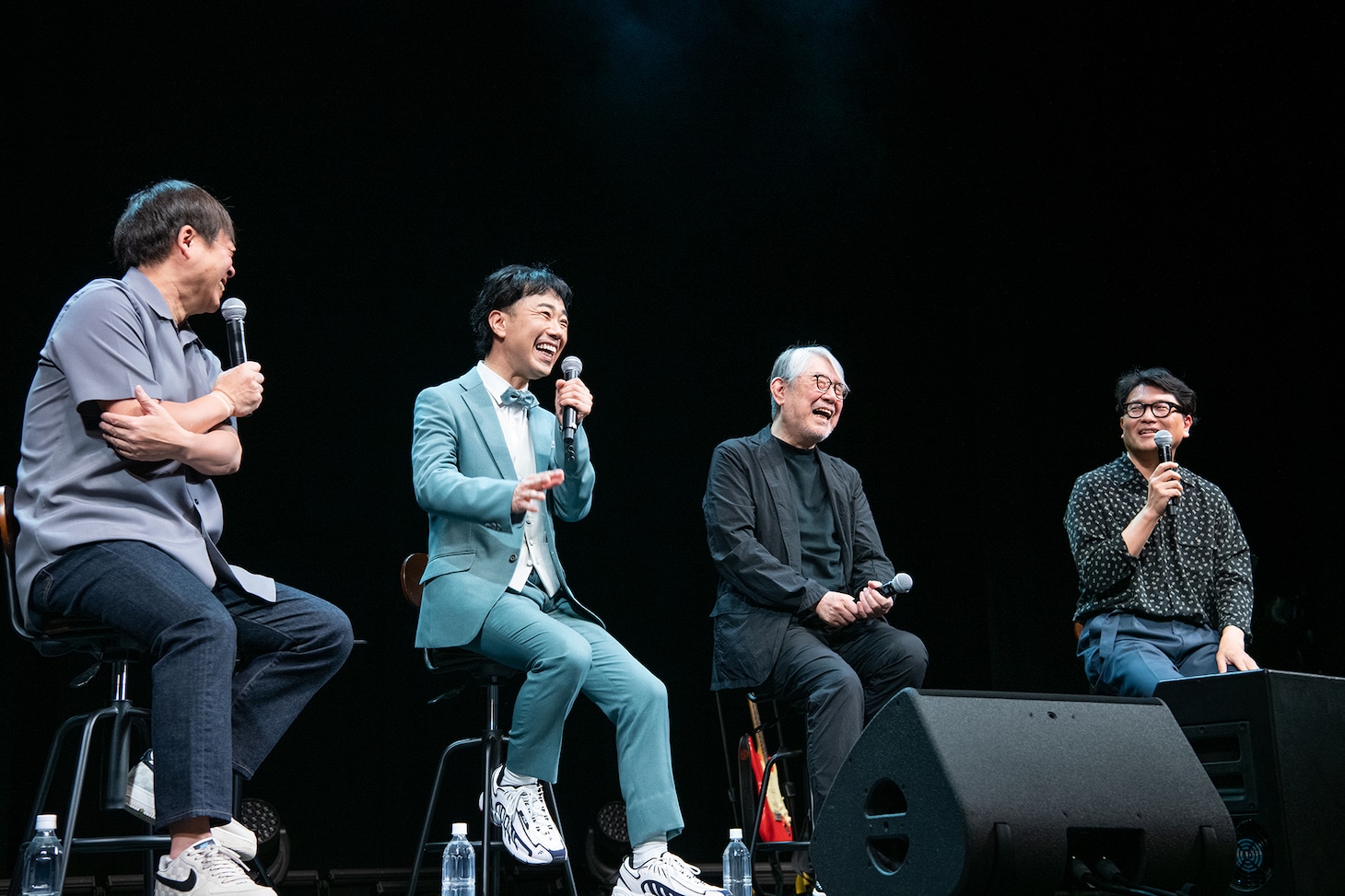 左から本間昭光、藤井隆、松本隆、堀込高樹（KIRINJI）。