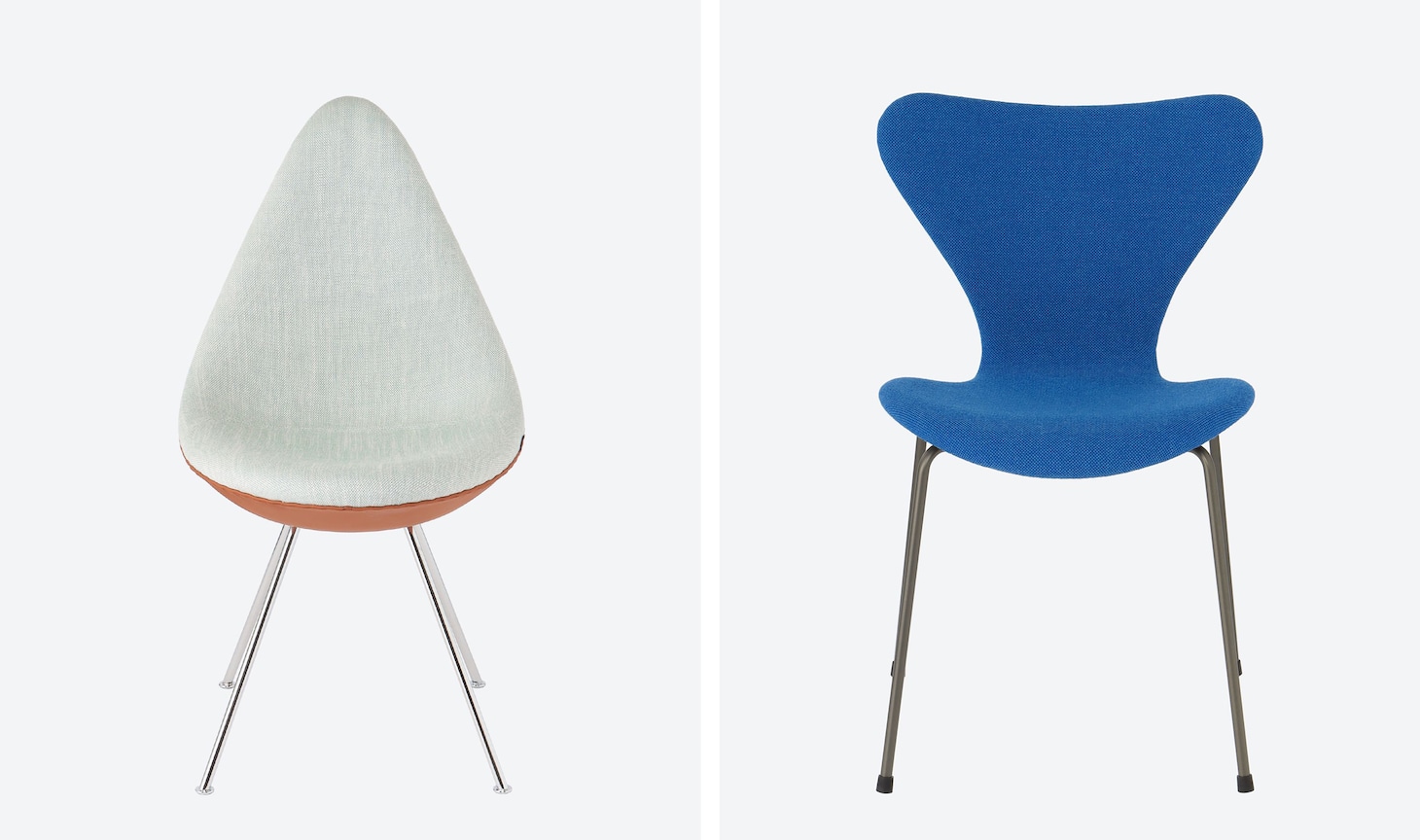 左からDrop Chair Limited Edition by YUKO Kurosawa、Seven Chair Limited Edition by YUKO Kurosawa。