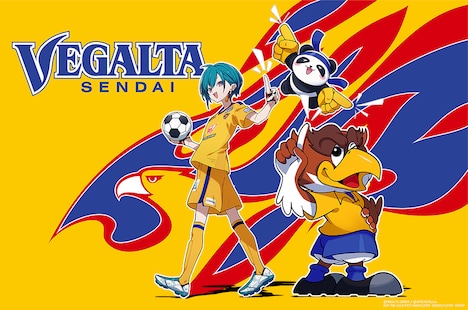 ベガルタ仙台×緑仙 2023年コラボポスター(c)ANYCOLOR, Inc.