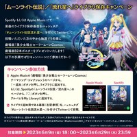 「ムーンライト伝説」 / 「流れ星へ」ライブラリ保存キャンペーン告知画像