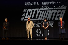 左からこだま兼嗣、堀内賢雄、沢城みゆき、神谷明。