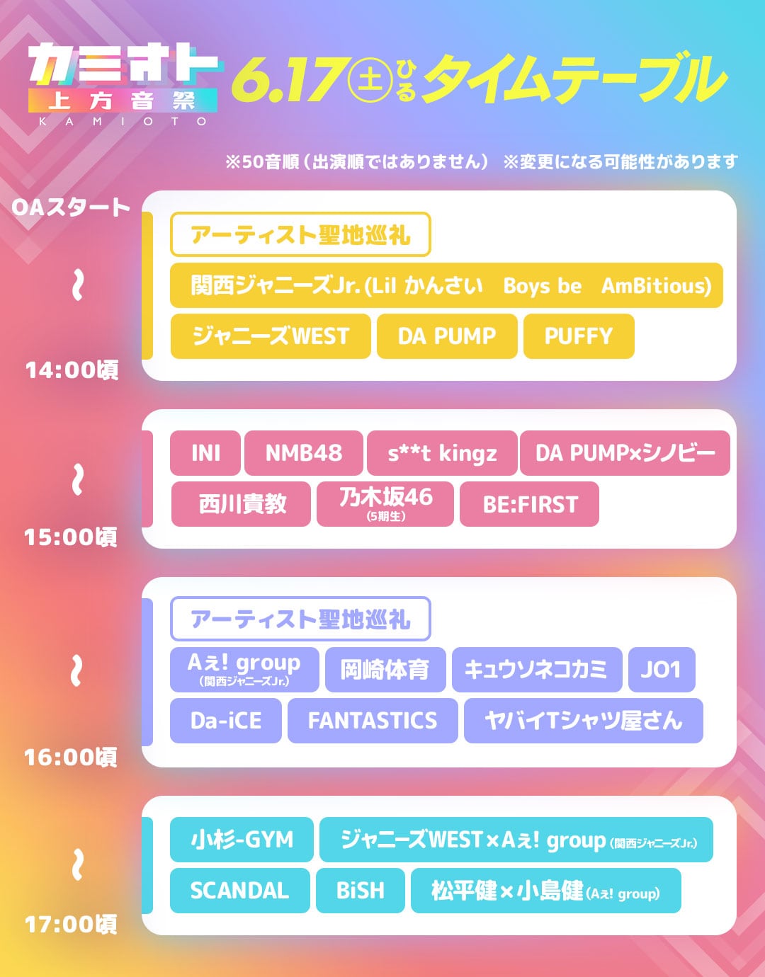 関西ジャニーズほか20組以上出演、4時間超え音楽特番「カミオト