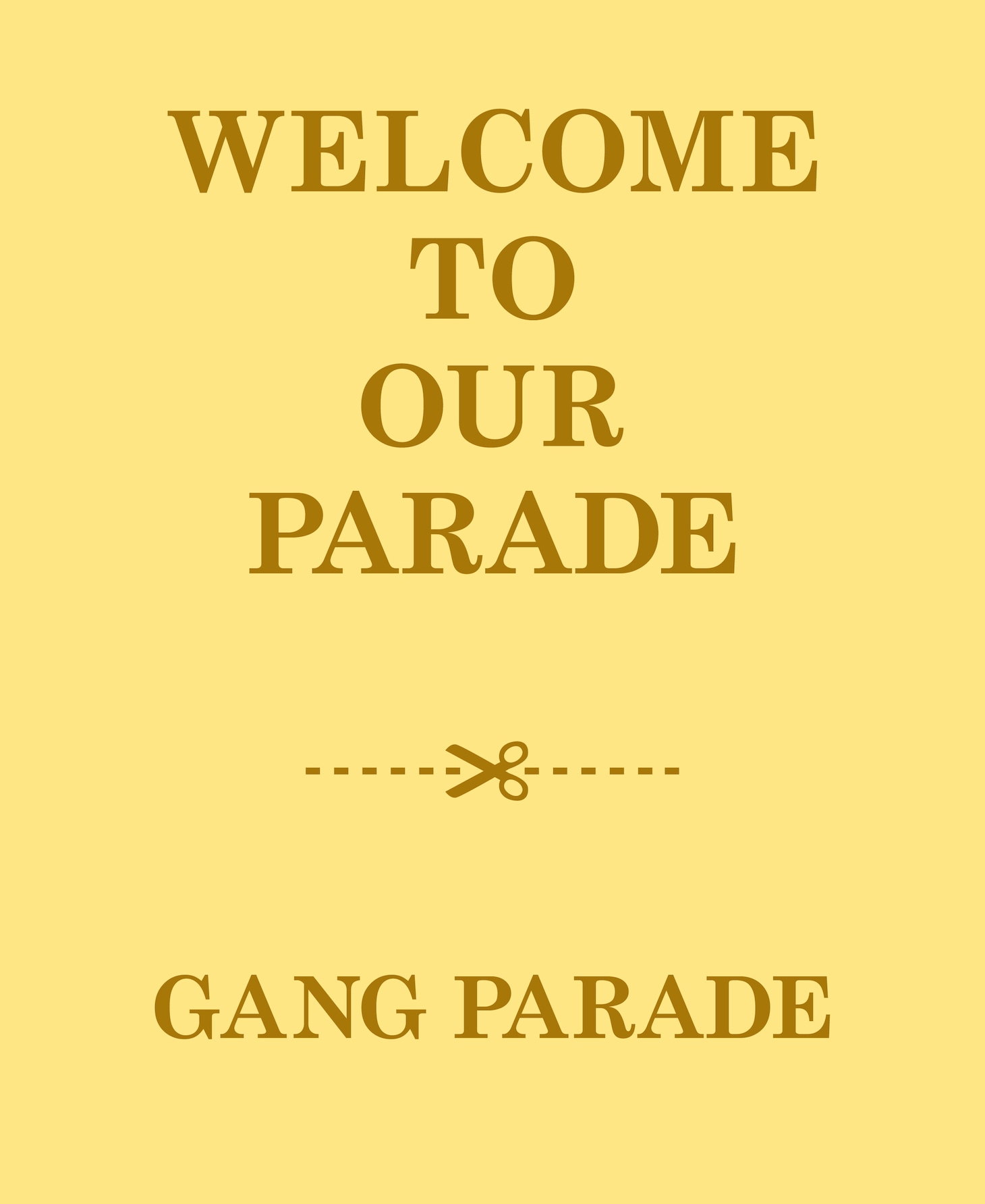 GANG PARADE「WELCOME TO OUR PARADE」ブックレット表紙