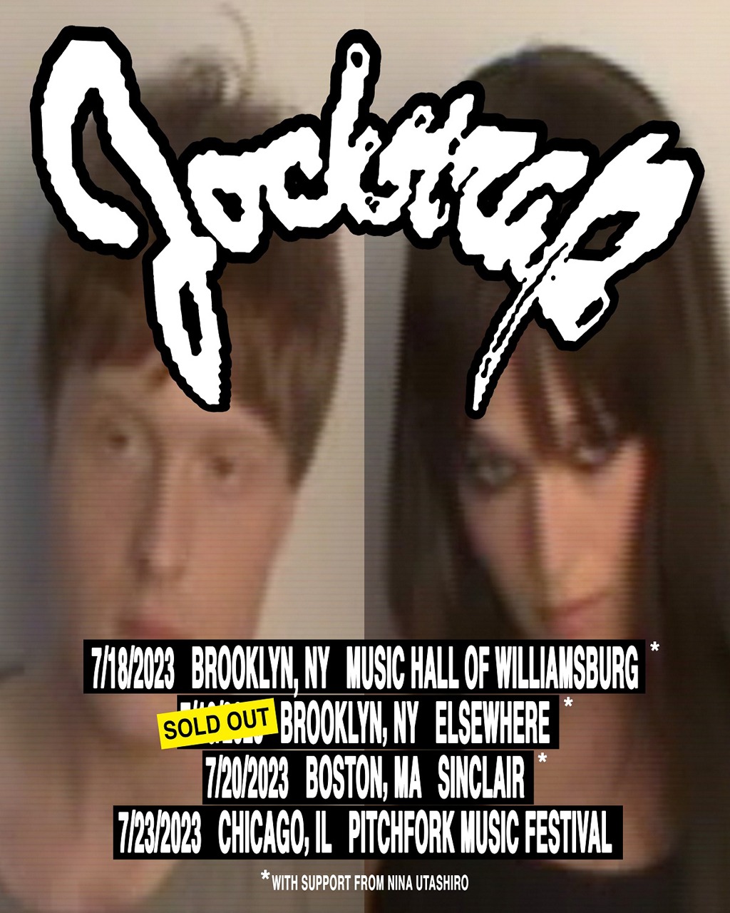 Jockstrapのアメリカツアーのフライヤー。