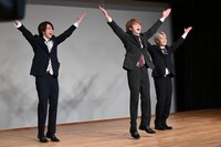 ユーキ、タカシ、マサヒロのチャレンジの様子。