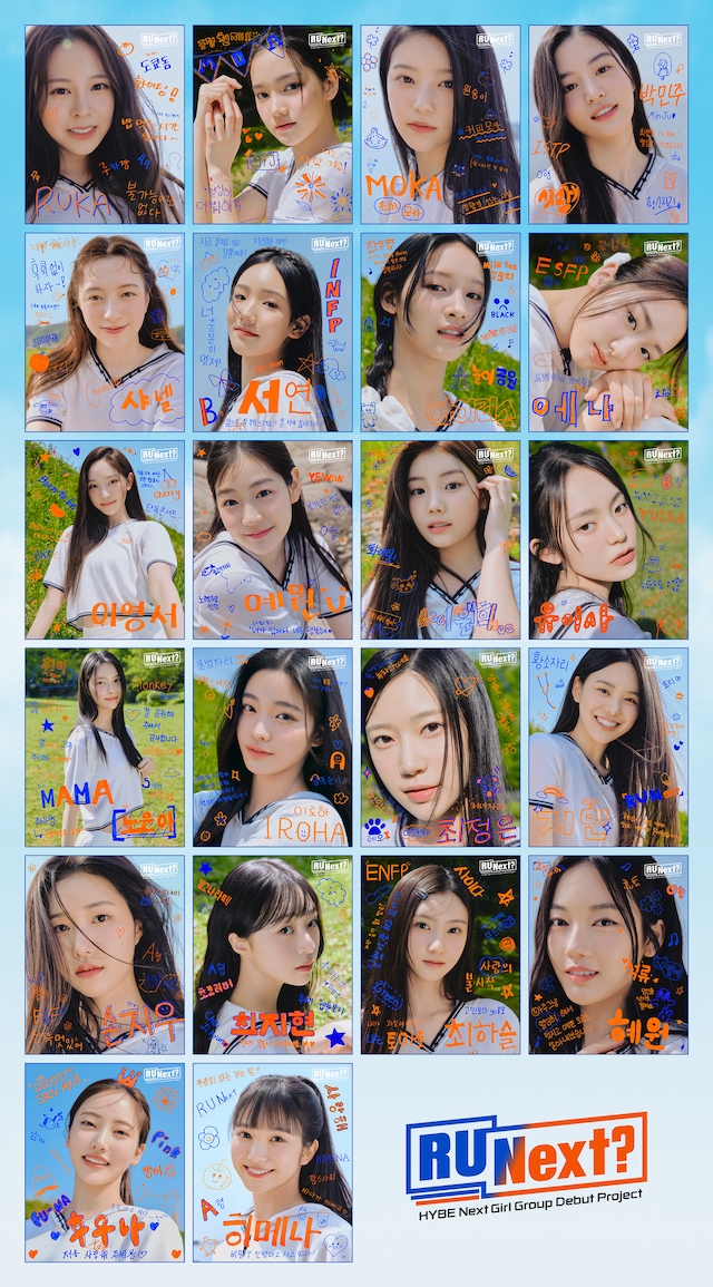 「R U Next?」に出演する22人の練習生一覧 (c)BELIFT LAB Inc. ALL RIGHTS RESERVED.