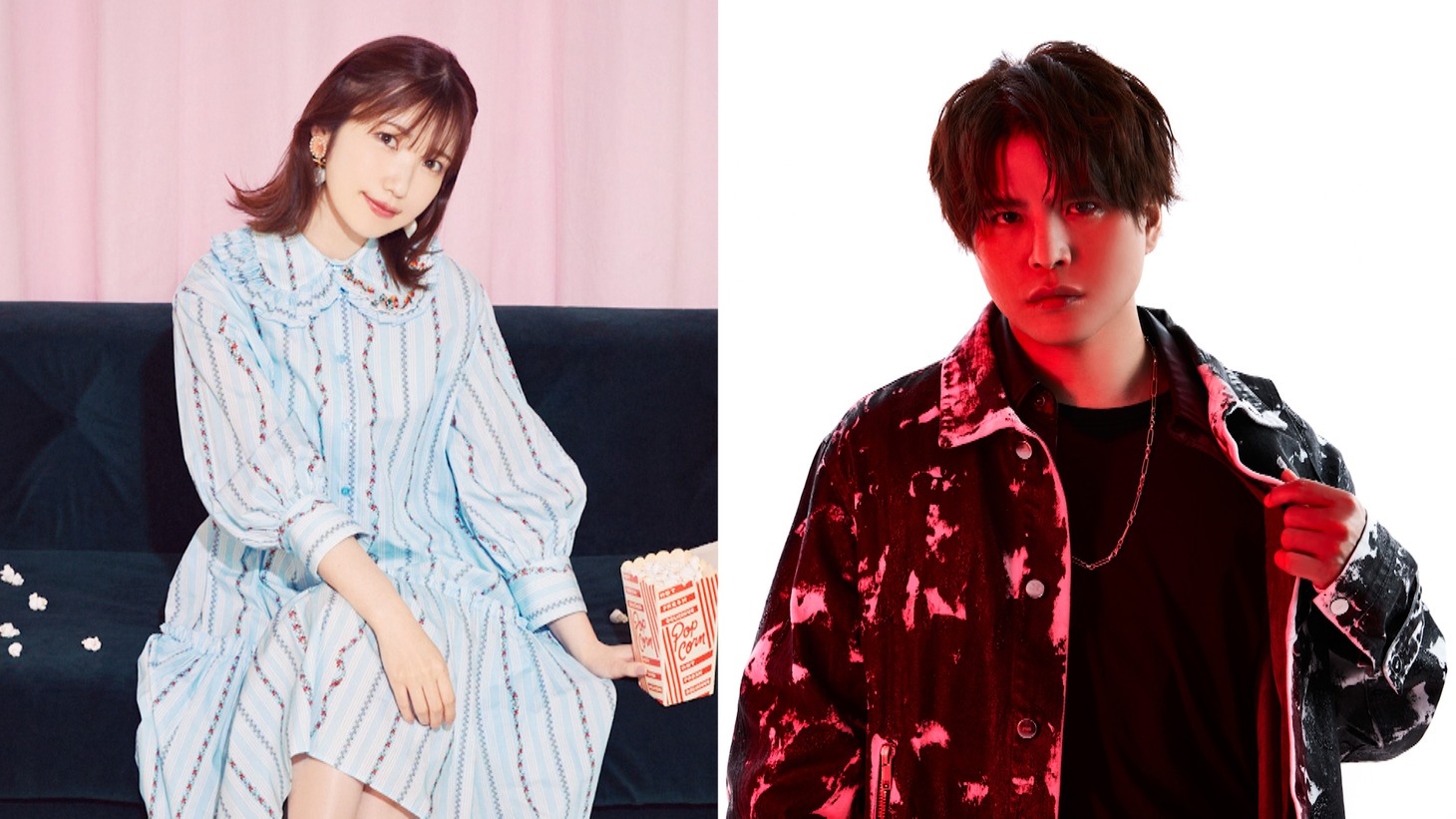 内田彩と仲村宗悟。