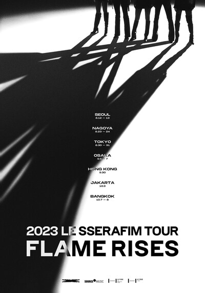 LE SSERAFIM「2023 LE SSERAFIM TOUR ‘FLAME RISES’」ビジュアル (P)&(C) SOURCE MUSIC