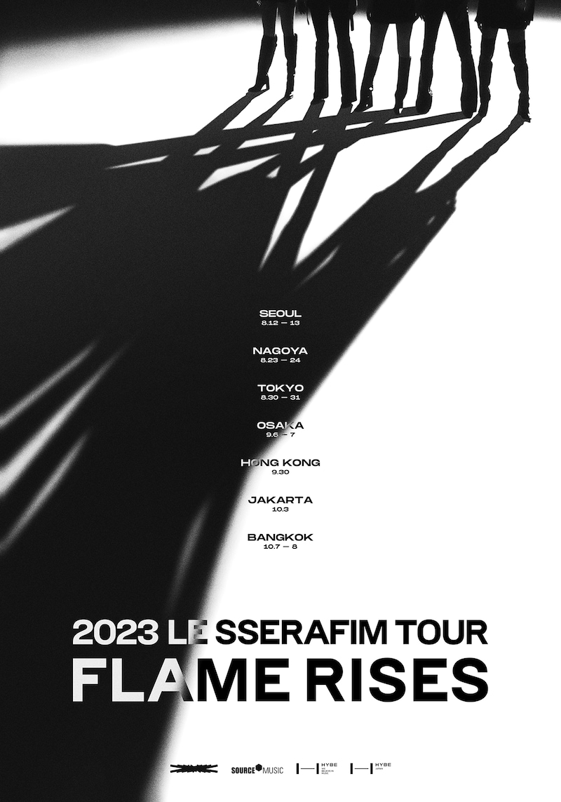 LE SSERAFIM「2023 LE SSERAFIM TOUR ‘FLAME RISES’」ビジュアル (P)&(C) SOURCE MUSIC