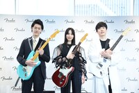 左から霜降り明星の粗品、のん、フジファブリックの山内総一郎（Vo, G）。