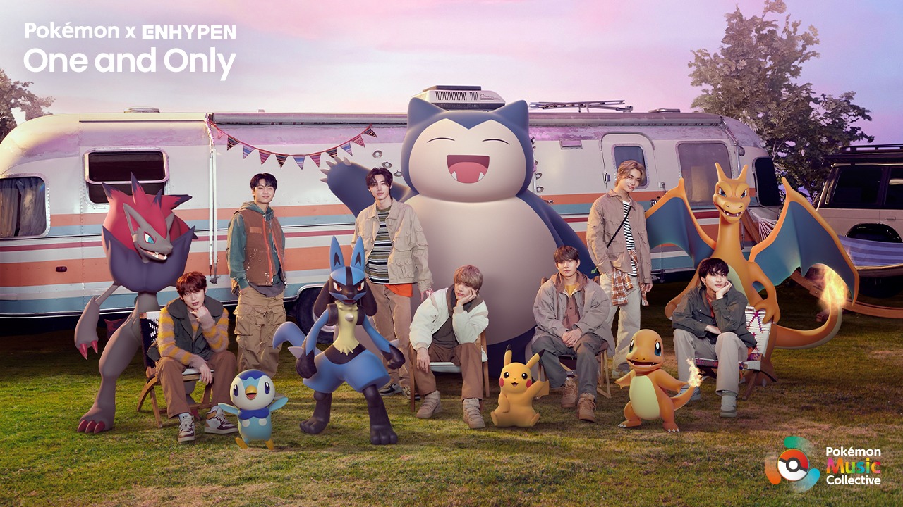 ENHYPENが参加する「Pokémon Music Collective」ビジュアル。 (c)Pokémon/Nintendo/Creatures Inc./GAME FREAK inc.
TM,(R),and character names are trademarks of Nintendo.