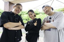 左からRYO-Z、Miyu、レイザーラモンRG。