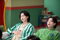 BTSが出演する「キシリトール」新テレビCMの撮影の様子。