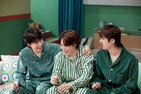 BTSが出演する「キシリトール」新テレビCMの撮影の様子。