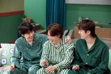 BTSが出演する「キシリトール」新テレビCMの撮影の様子。