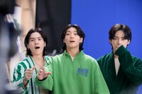 BTSが出演する「キシリトール」新テレビCMの撮影の様子。