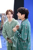BTSが出演する「キシリトール」新テレビCMの撮影の様子。