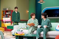 BTSが出演する「キシリトール」新テレビCMの撮影の様子。