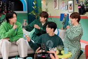 BTSが出演する「キシリトール」新テレビCMの撮影の様子。