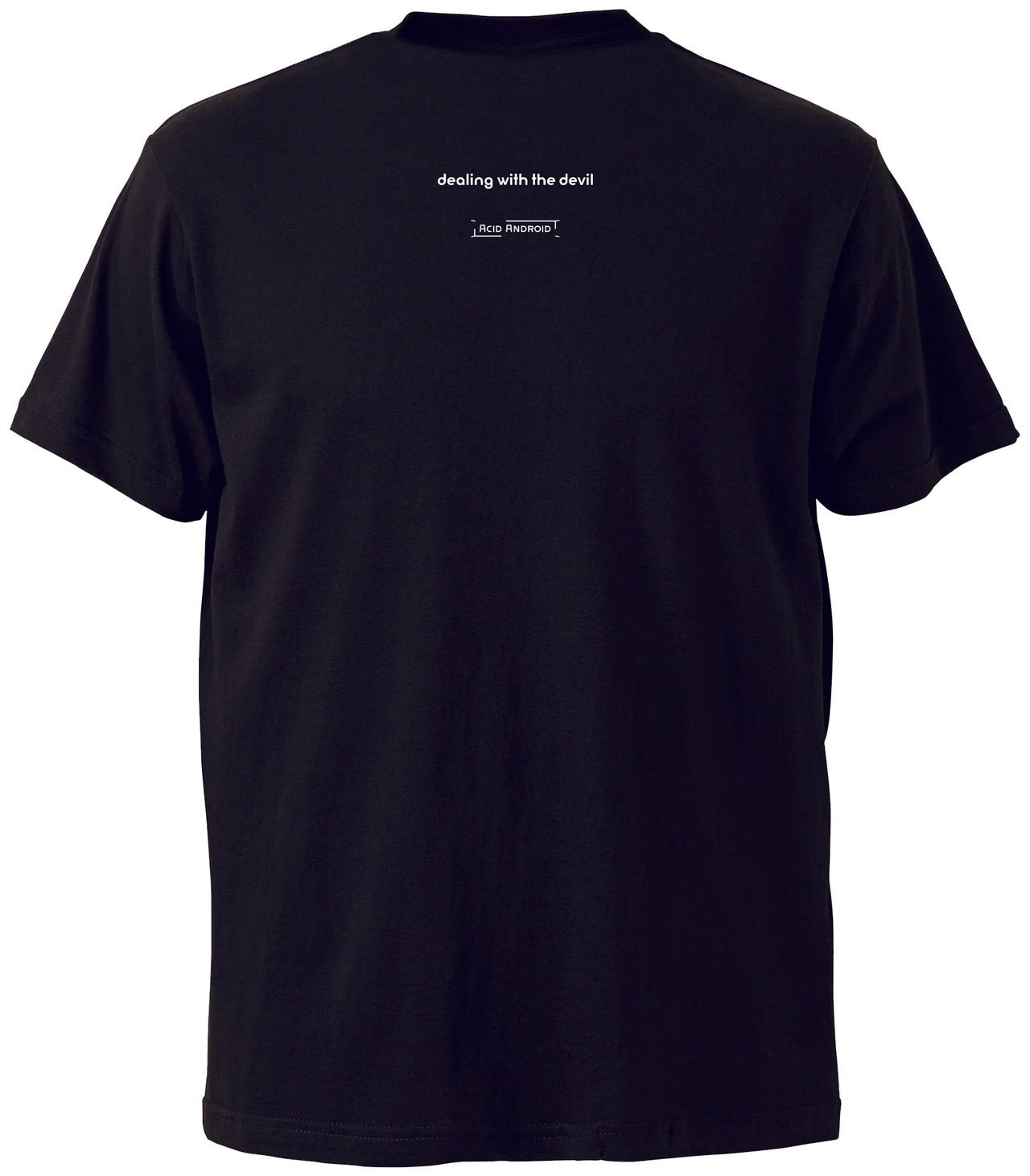 ACID ANDROID「dealing with the devil」Tシャツのデザイン。