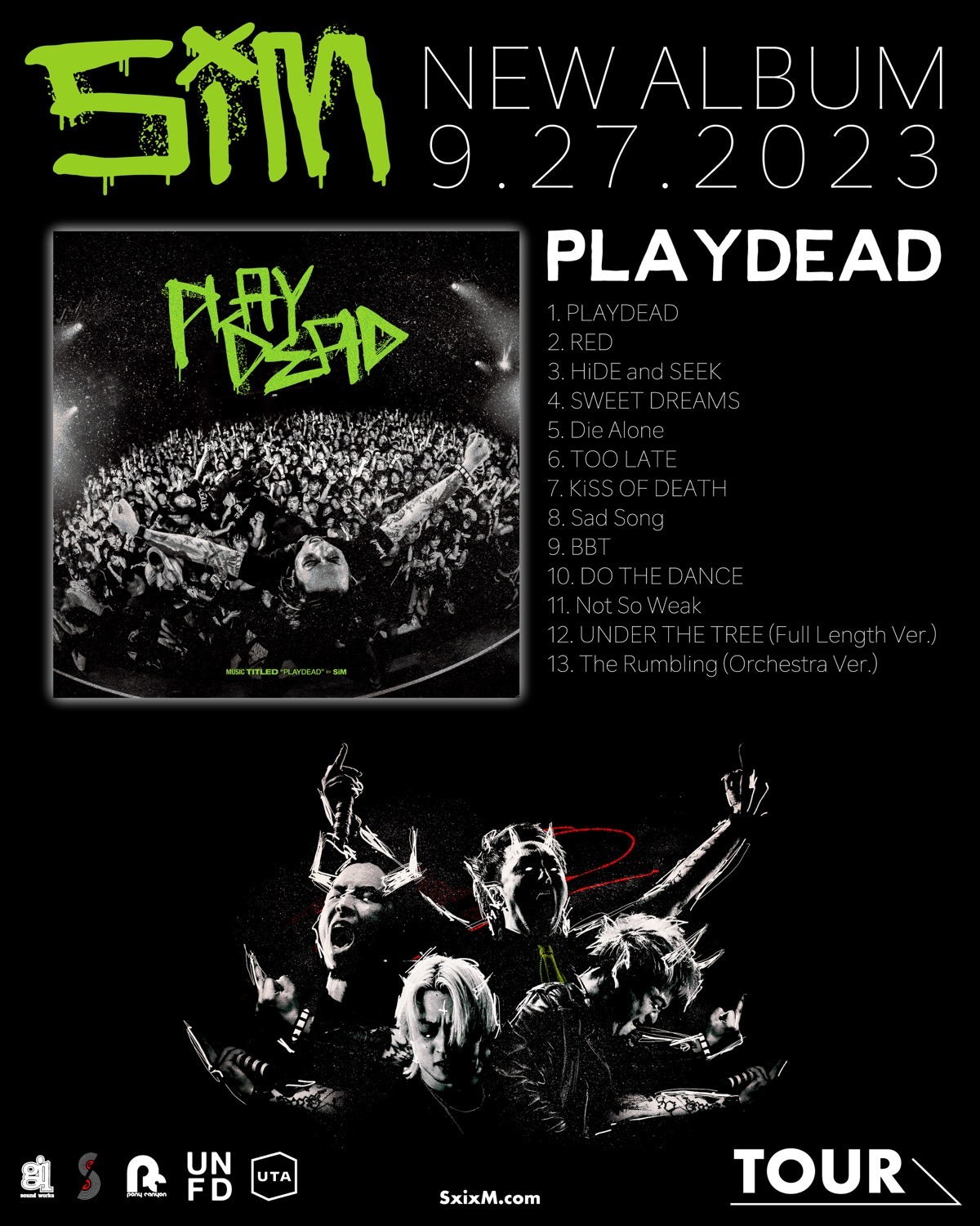 SiM「PLAYDEAD」告知ビジュアル