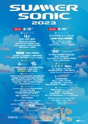 「SUMMER SONIC 2023」大阪公演の出演者一覧。
