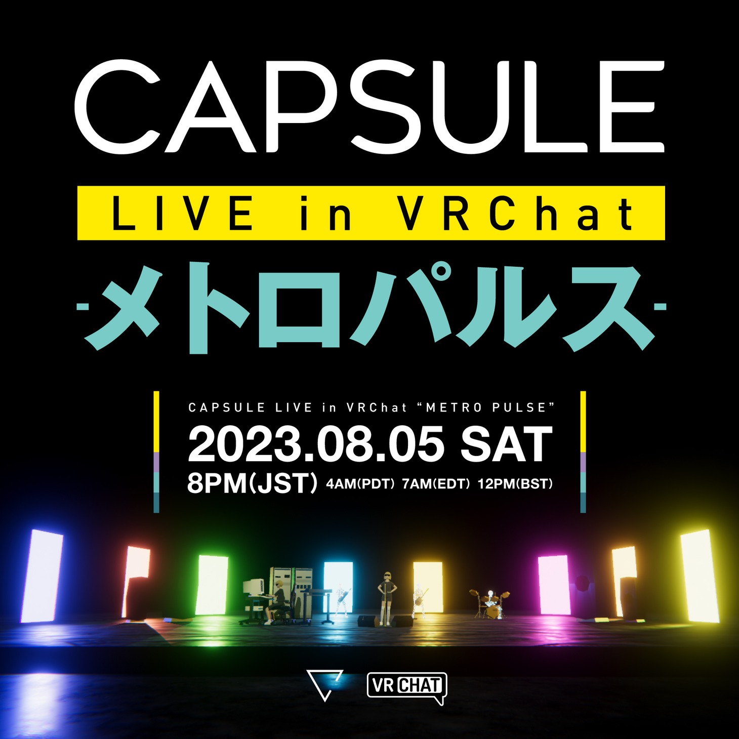 「CAPSULE Live in VRChat “メトロパルス”」告知画像