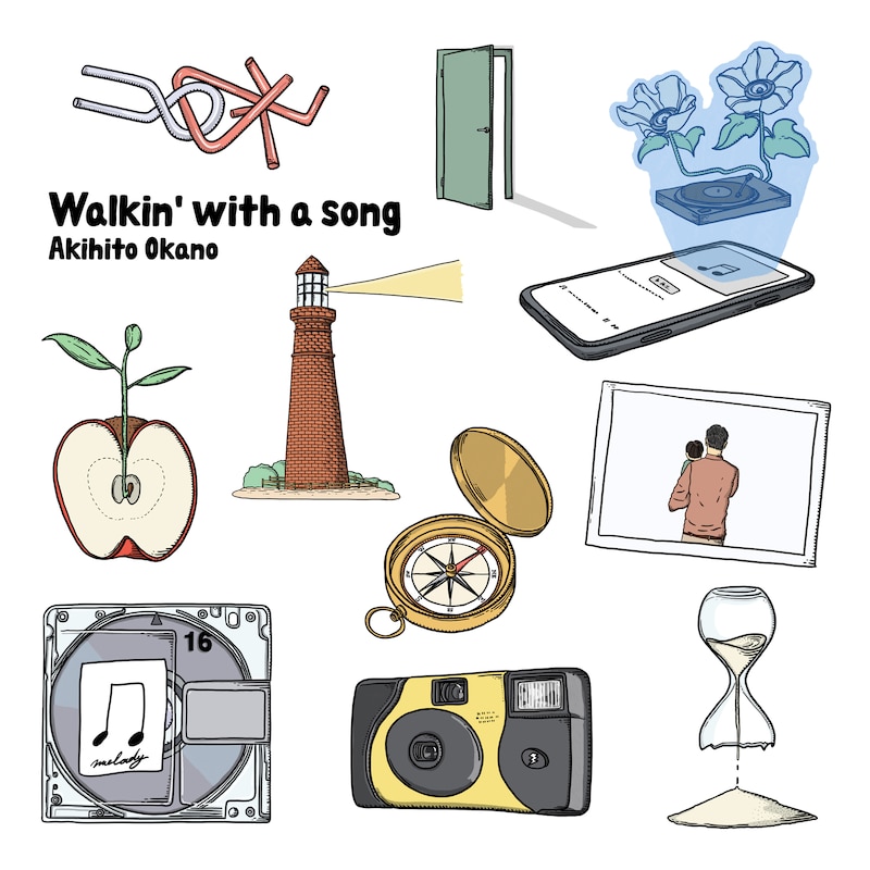 岡野昭仁「Walkin' with a song」通常盤ジャケット