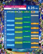 「SPACE SHOWER SWEET LOVE SHOWER 2023」8月25日タイムテーブル