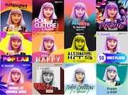 「Playlist Cover Maker」で作成できるカバーデザイン。