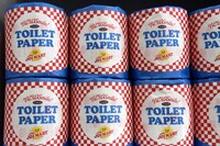 「CD GOODS」のトイレットペーパー。デザインは3種類用意されている。