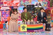「アメトーーク！『B'z芸人2023』」より、左から樋口日奈、小籔千豊、蛍原徹。(c)テレビ朝日