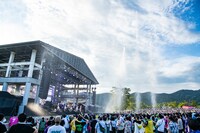 「エビ中 夏のファミリー遠足 略してファミえん in 山中湖 2023」の様子。