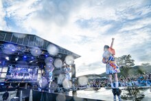 「エビ中 夏のファミリー遠足 略してファミえん in 山中湖 2023」の様子。