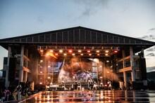 「エビ中 夏のファミリー遠足 略してファミえん in 山中湖 2023」の様子。