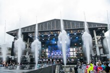 「エビ中 夏のファミリー遠足 略してファミえん in 山中湖 2023」2日目の様子。